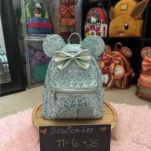 Blue sequin loungefly